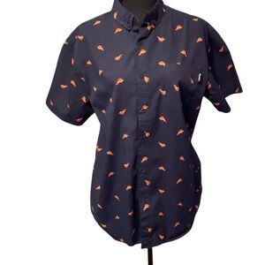 Molokai Men’s Pizza Print Button Down S/S Casual Shirt